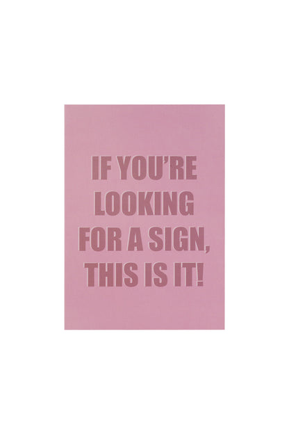 Postkarte "Sign"