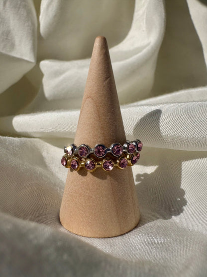 Edelstahl Ring Glamour Rose