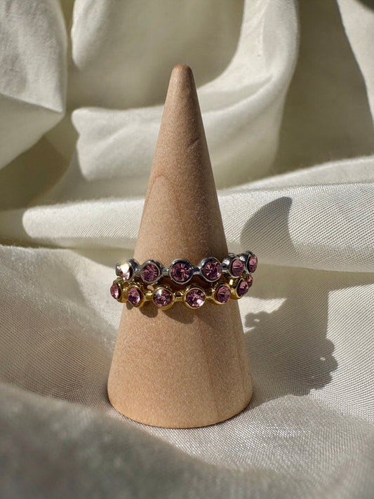 Edelstahl Ring Glamour Rose