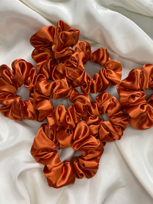 Scrunchie Orange Satin