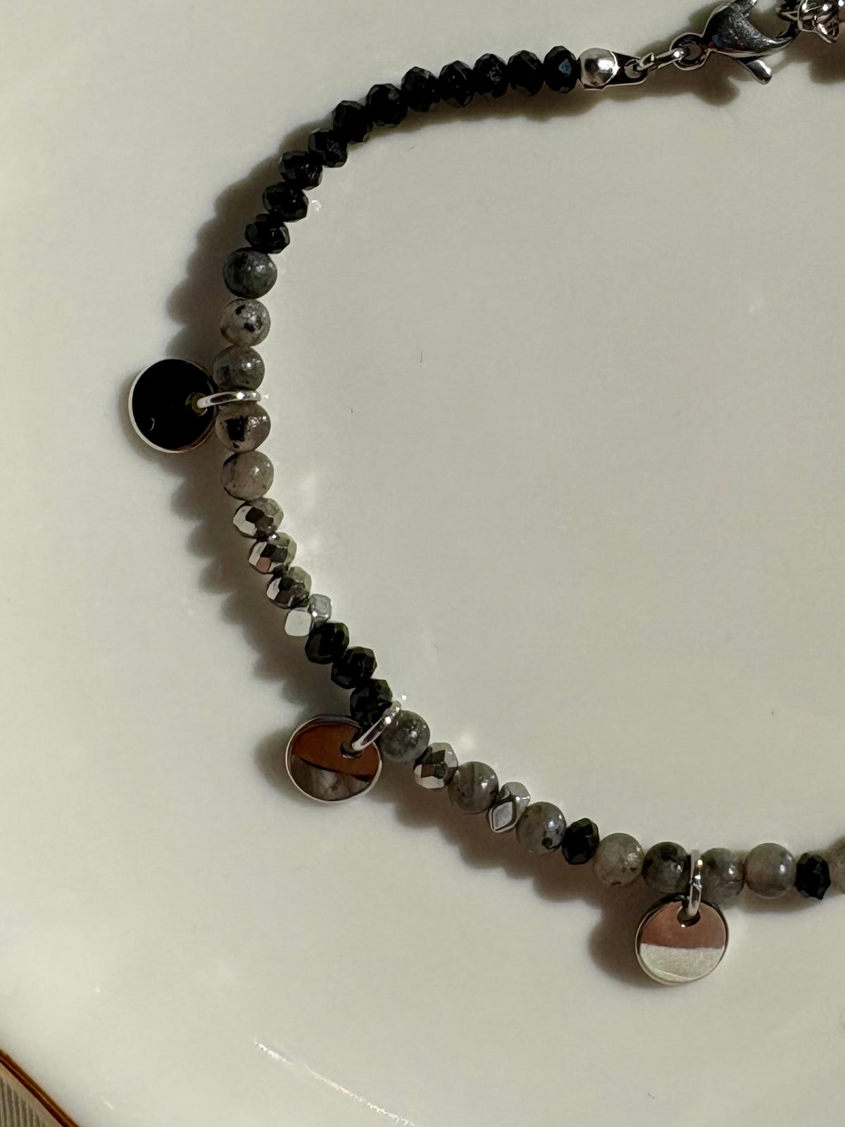 Edelstahl Armband Black Konfetti