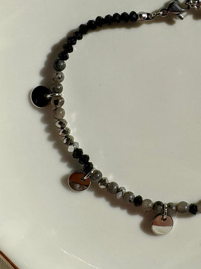 Edelstahl Armband Black Konfetti