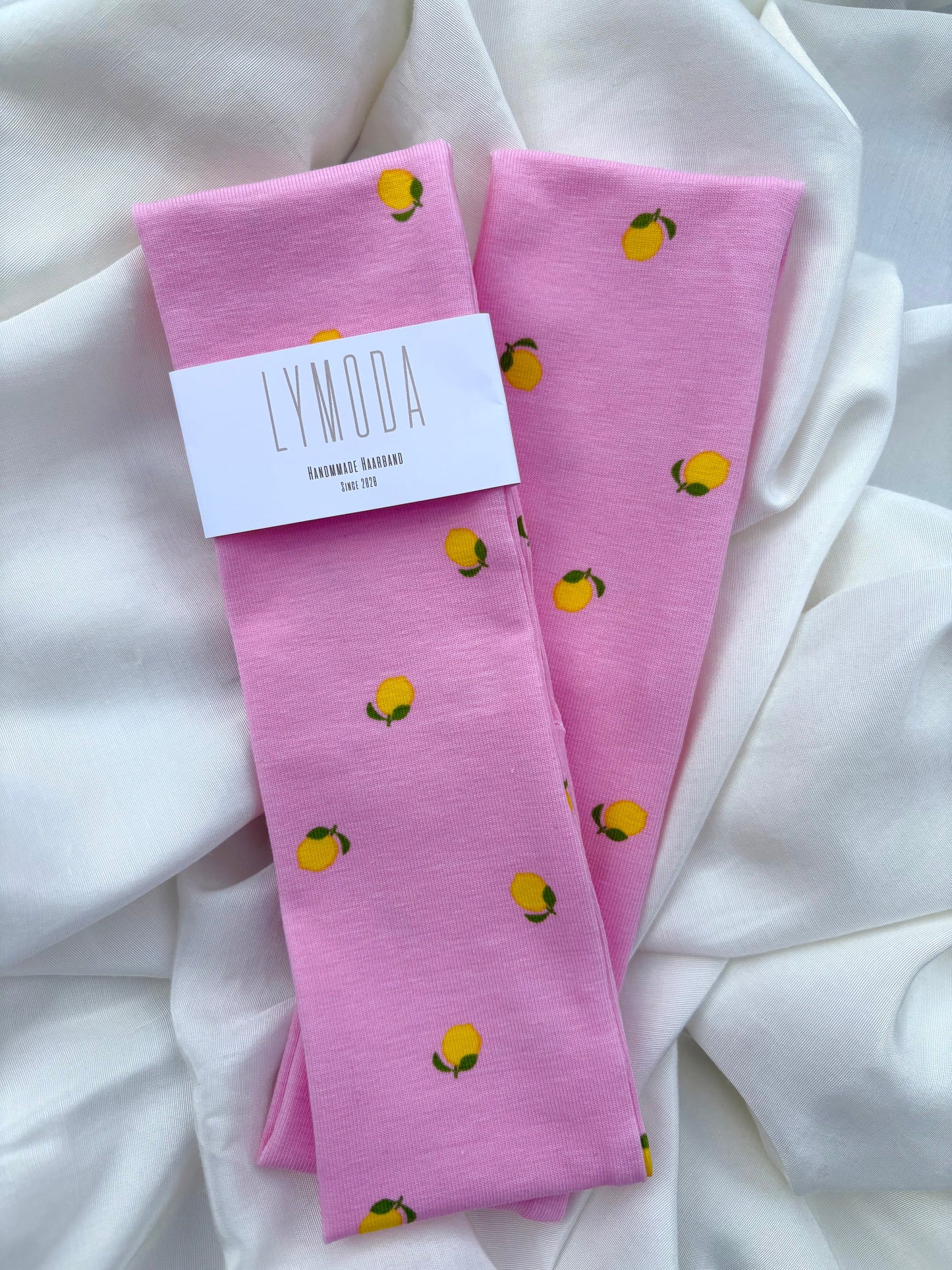 Haarband Zitronen Rosa