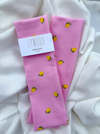 Haarband Zitronen Rosa
