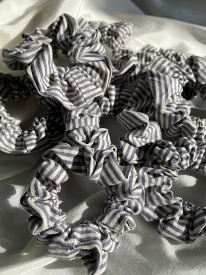 Scrunchie gestreift Blau Weiß