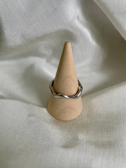 Edelstahl Ring Wave