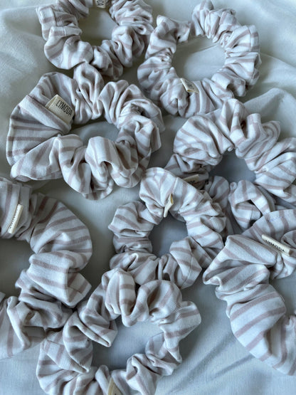 Scrunchiekollektion Strify gestreift Gelb Beige Blau