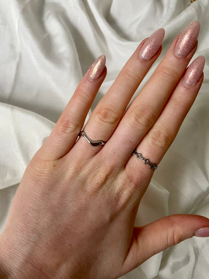 Edelstahl Ring Wave