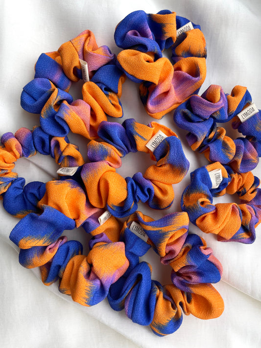 Scrunchie Orange Blau
