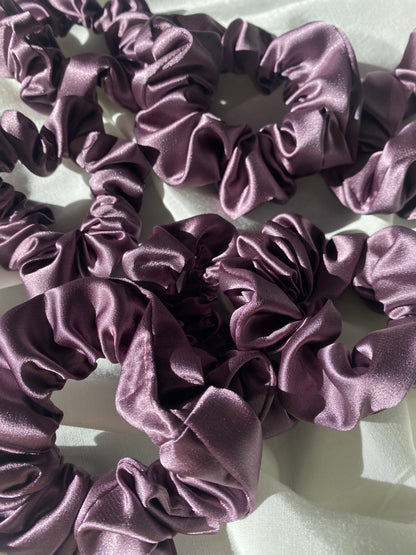Scrunchie Satin Grün & Lila