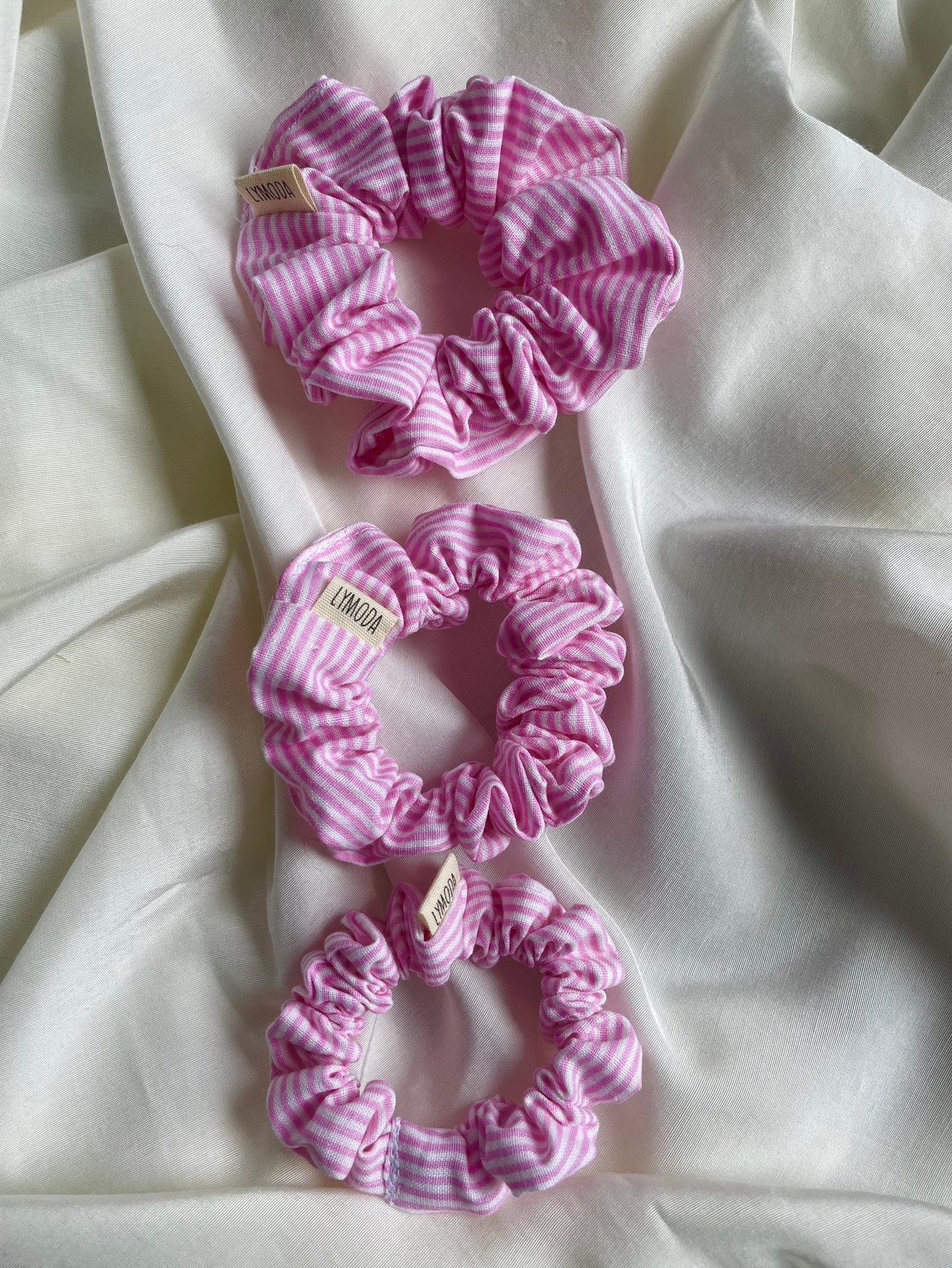 Scrunchie gestreift Pink Grün
