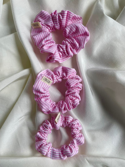 Scrunchie gestreift Pink Grün