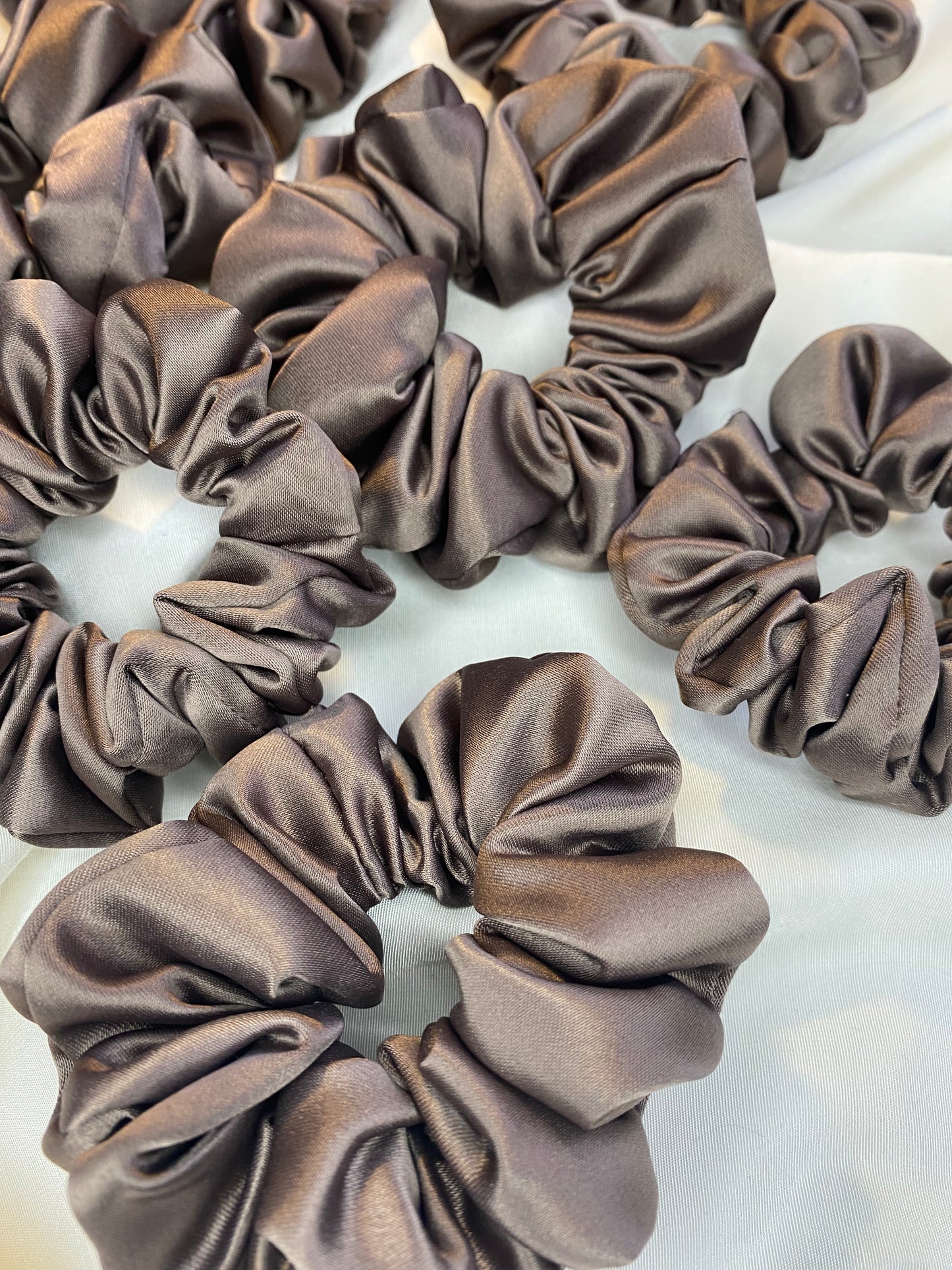 Scrunchie Taupe Satin
