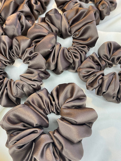 Scrunchie Taupe Satin
