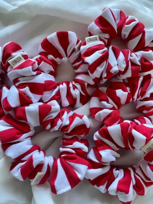Scrunchie Rot Weiß Karneval