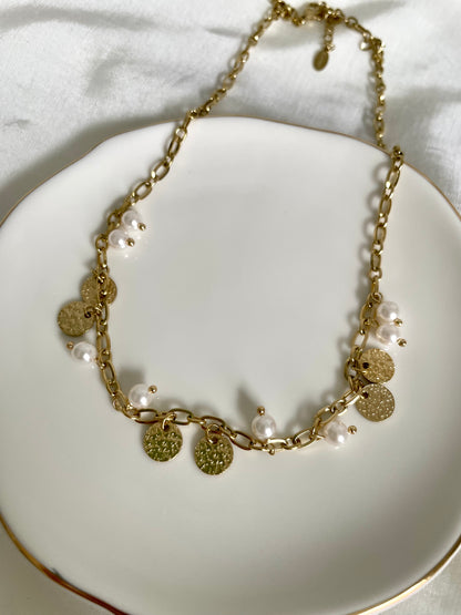 Edelstahl Kette Glücksperle
