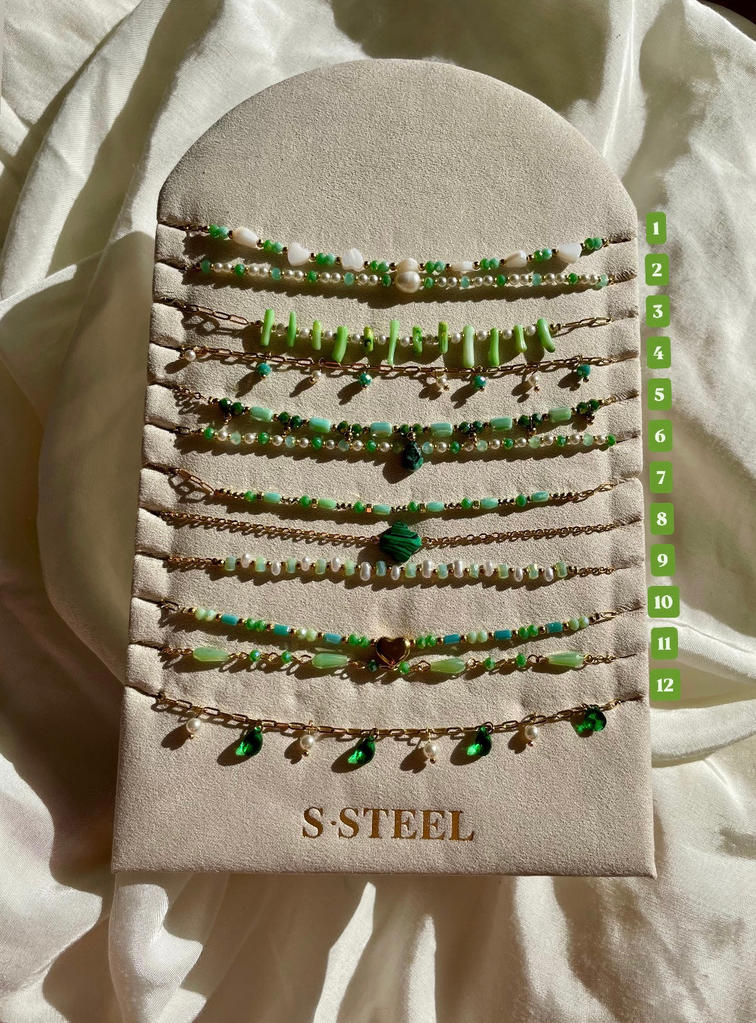 Edelstahl Kette Matcha Mix