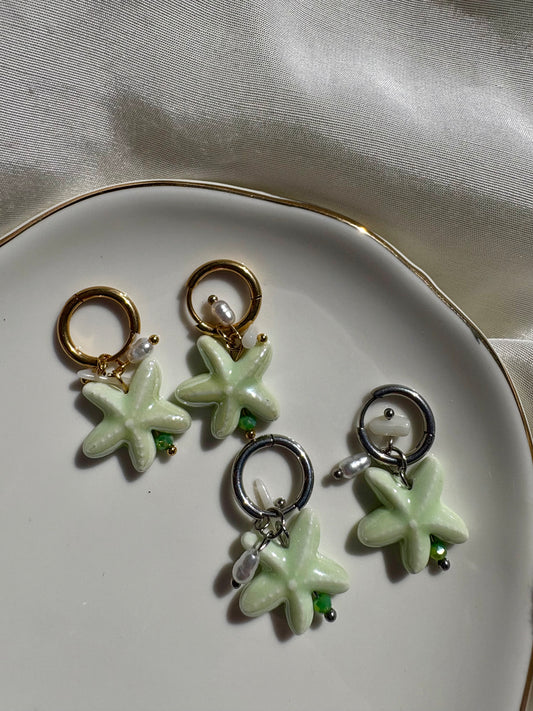 Edelstahl Ohrringe Green Seestar