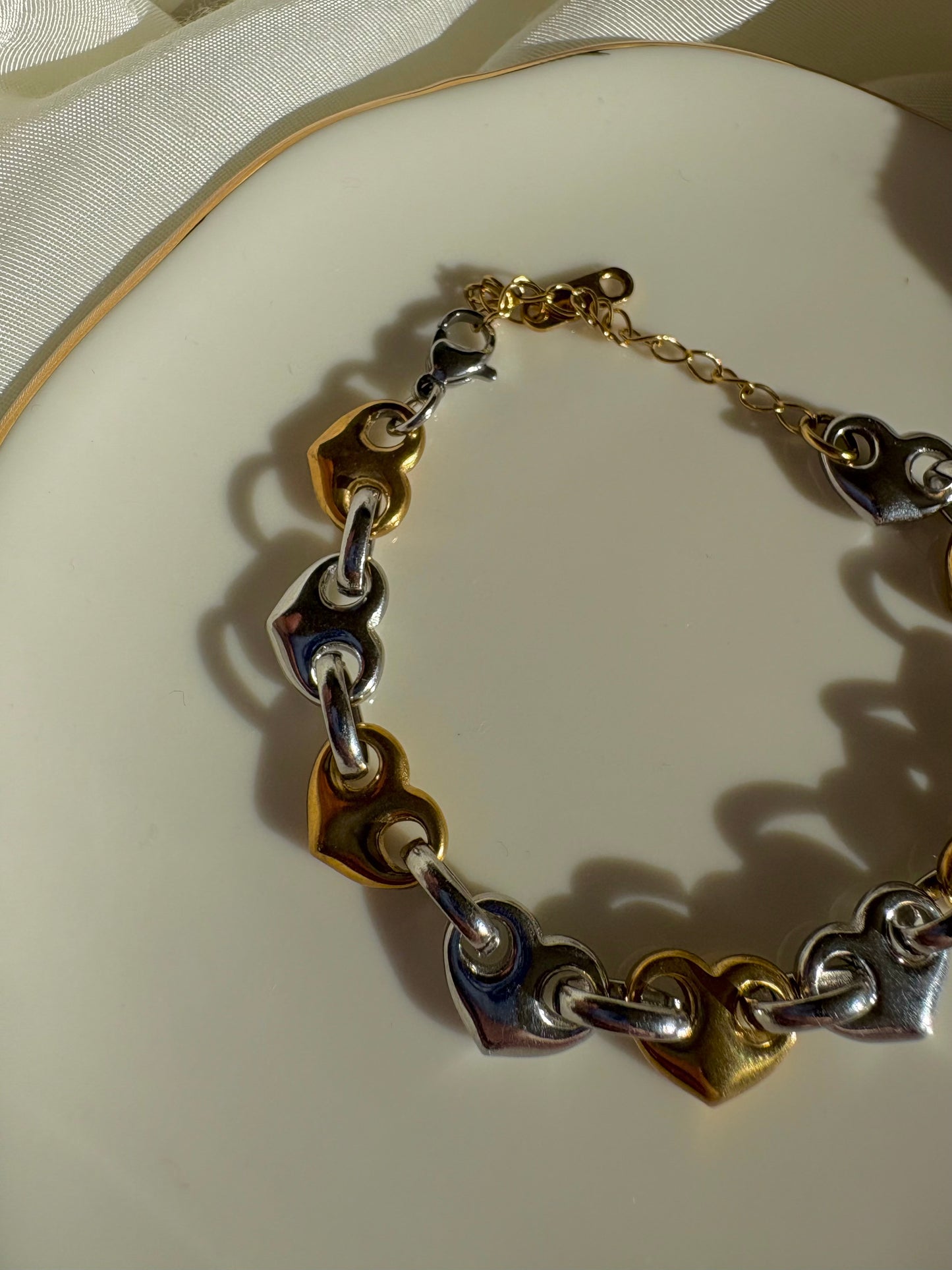 Edelstahl Armband Bicolor Amore