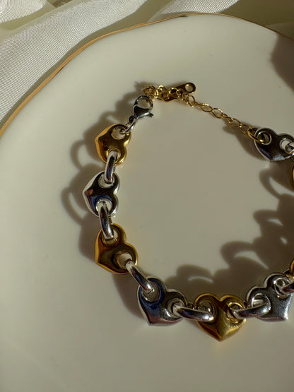 Edelstahl Armband Bicolor Amore