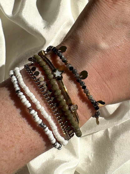 Edelstahl Armband Black Konfetti