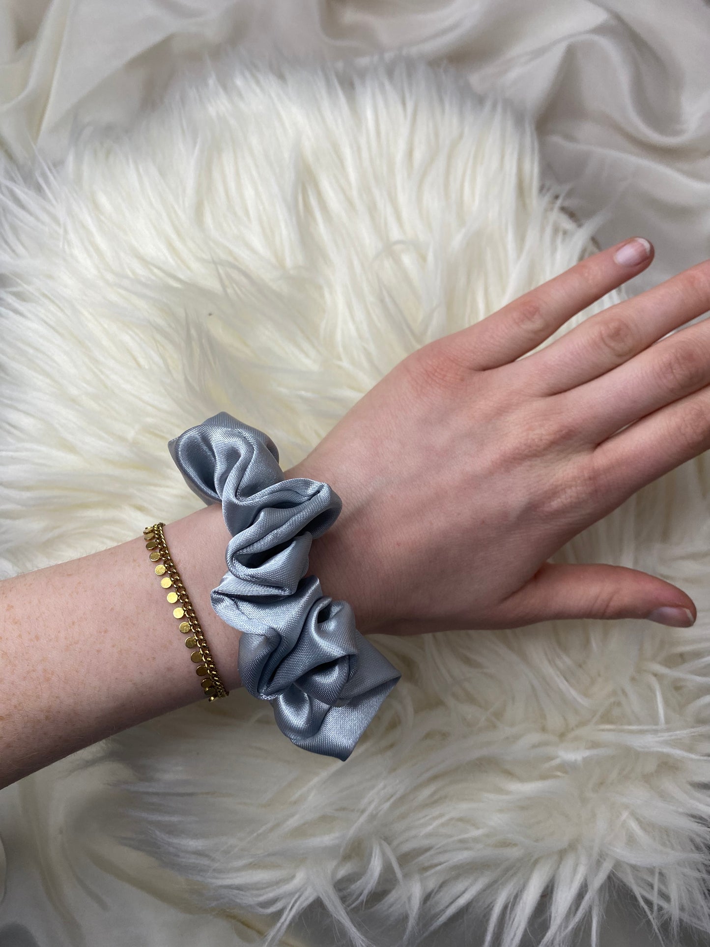 Scrunchie Silber Satin