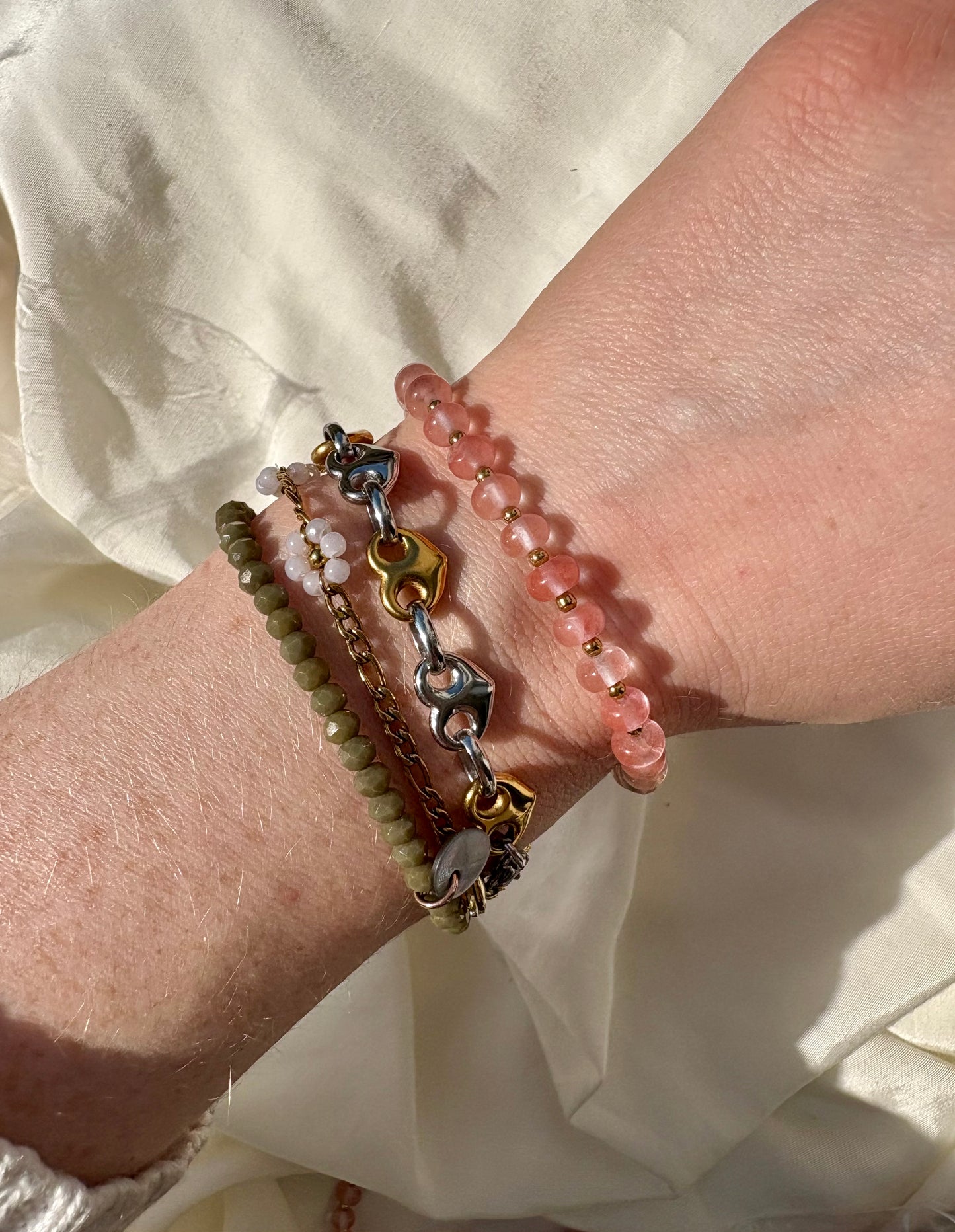 Edelstahl Armband Pearl