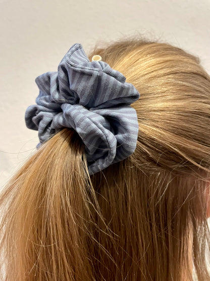 Scrunchiekollektion Strify gestreift Gelb Beige Blau