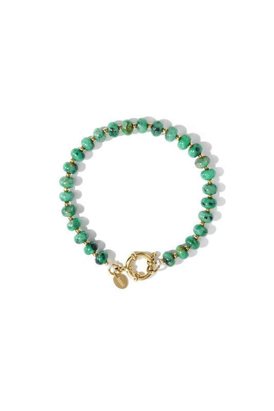 Edelstahl Armband Matcha Pearl