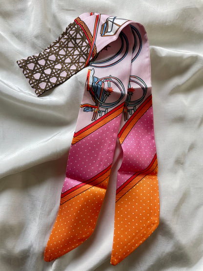Haarschal Haarband Rosa Orange