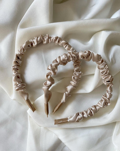 Haarreif Satin Gold & Braun