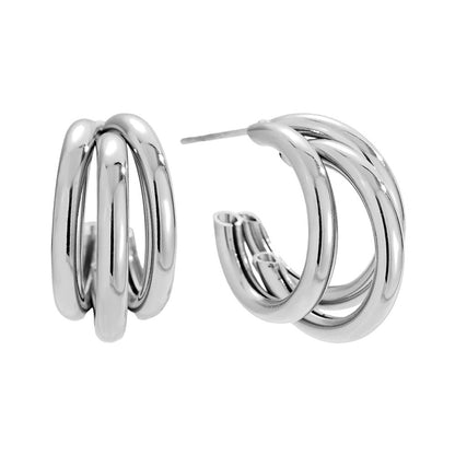 Edelstahl Ohrringe Three Hoop