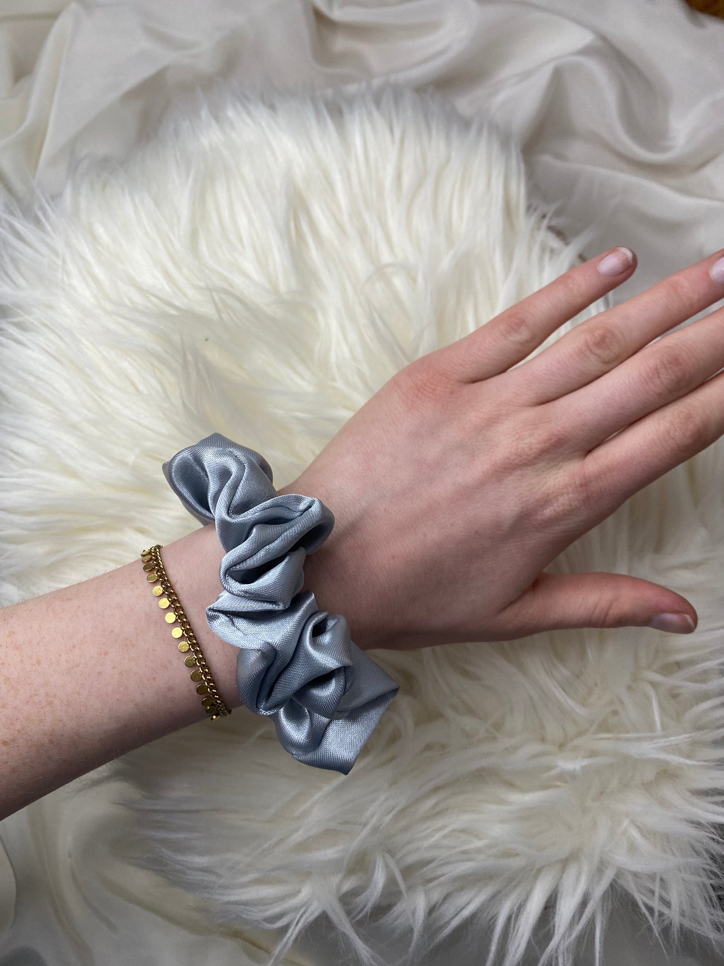 Scrunchie Silber Satin