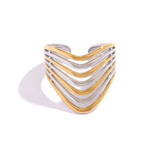 Edelstahl Ring Bicolor Prince
