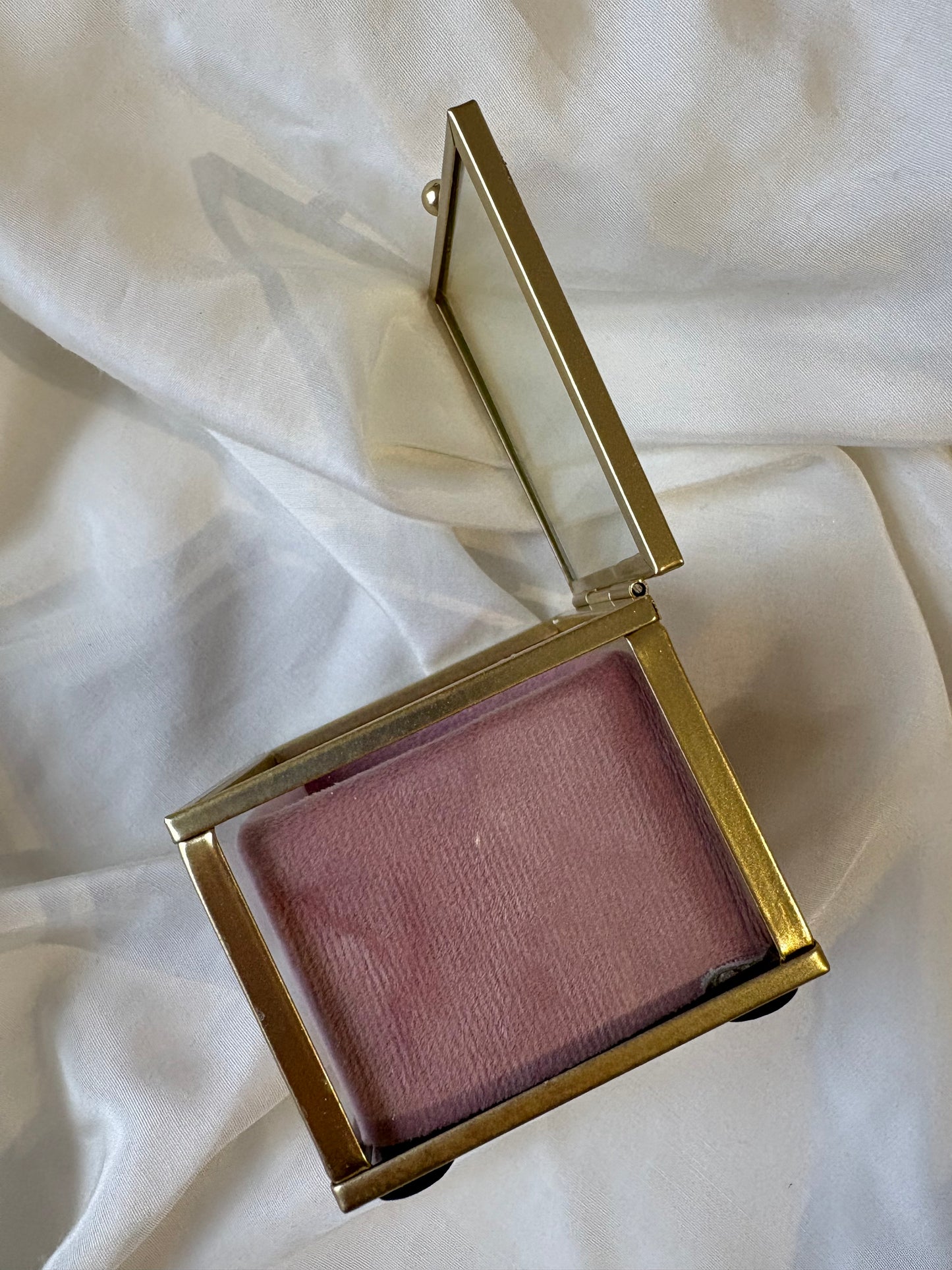 Schmuckdose Gold Rosa Samt
