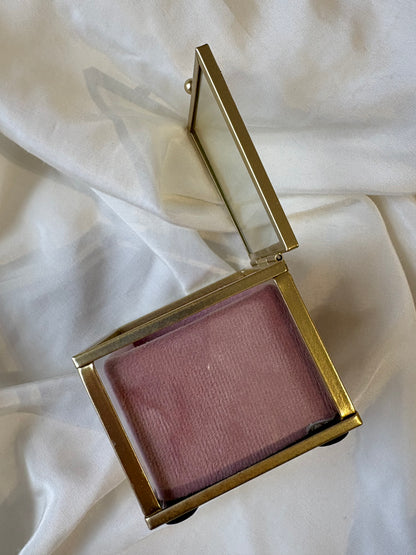 Schmuckdose Gold Rosa Samt