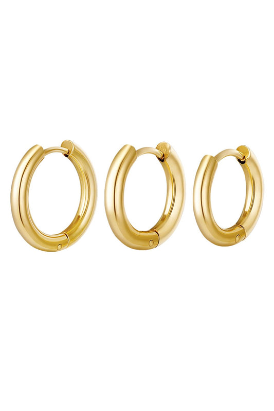 Edelstahl Ohrringe 3er Set