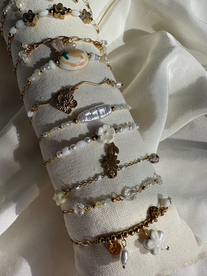 Armbandset Weiß Gold