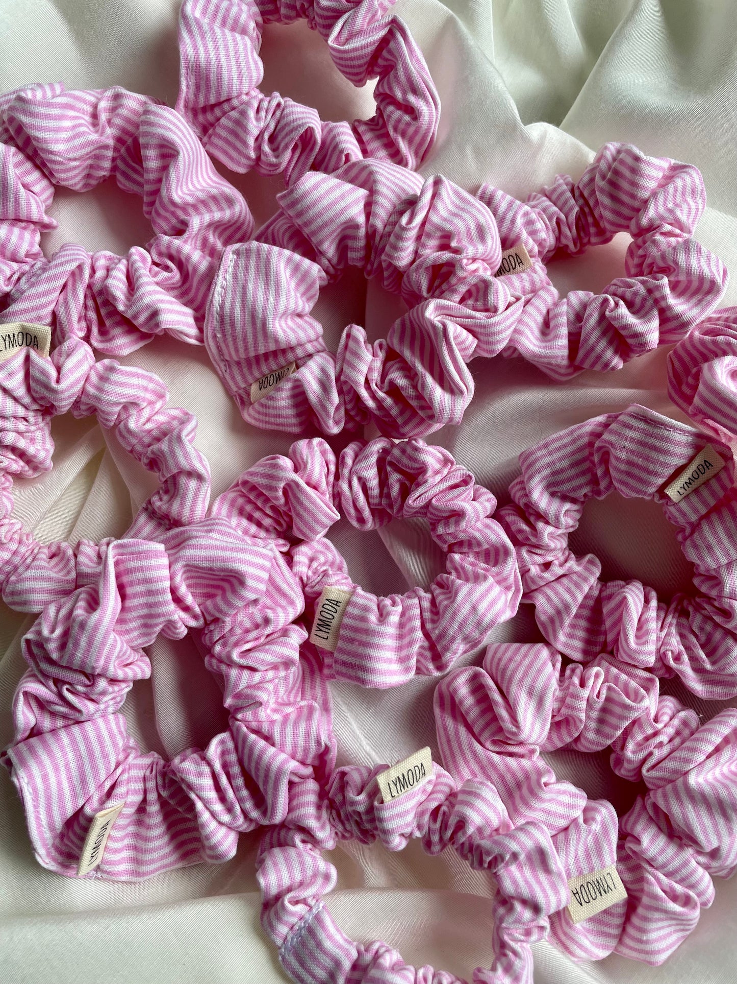Scrunchie gestreift Pink Grün