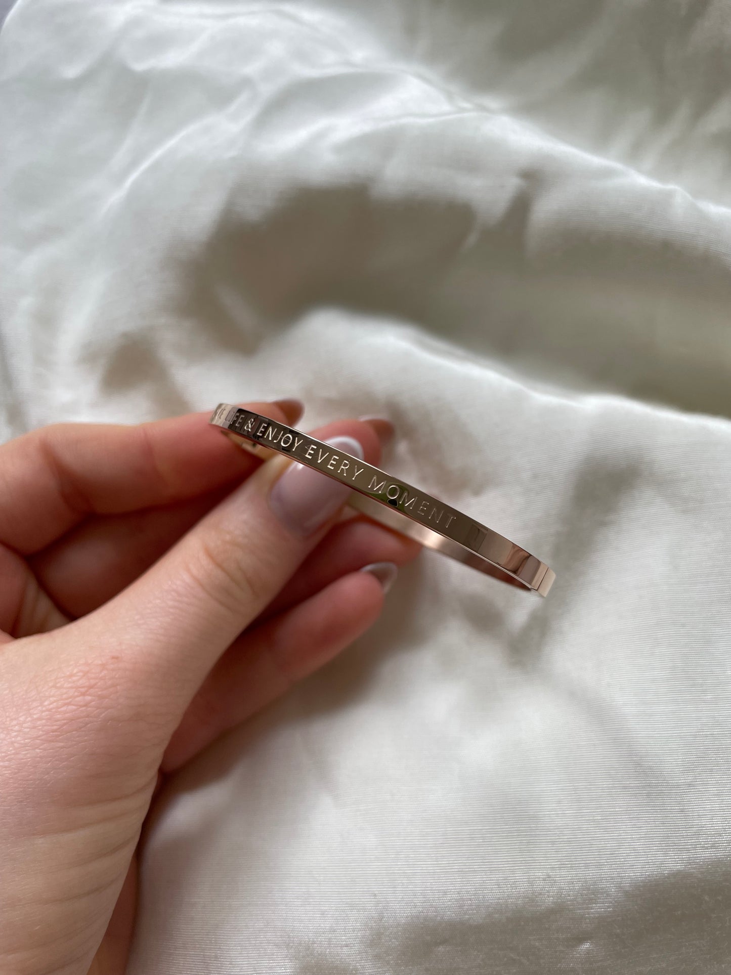 Edelstahl Armband Quote Rose