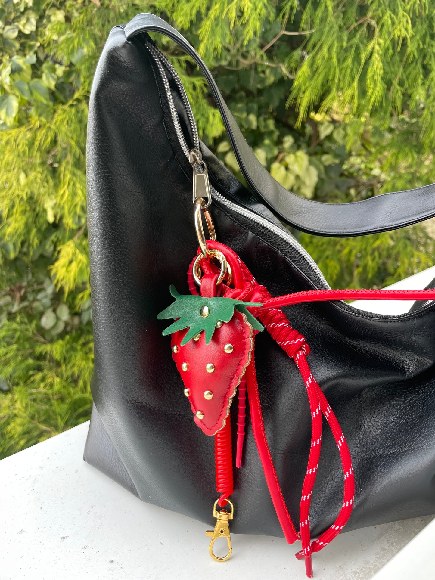 Keychain Taschenanhänger Erdbeere Rot