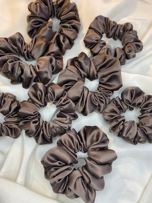 Scrunchie Taupe Satin