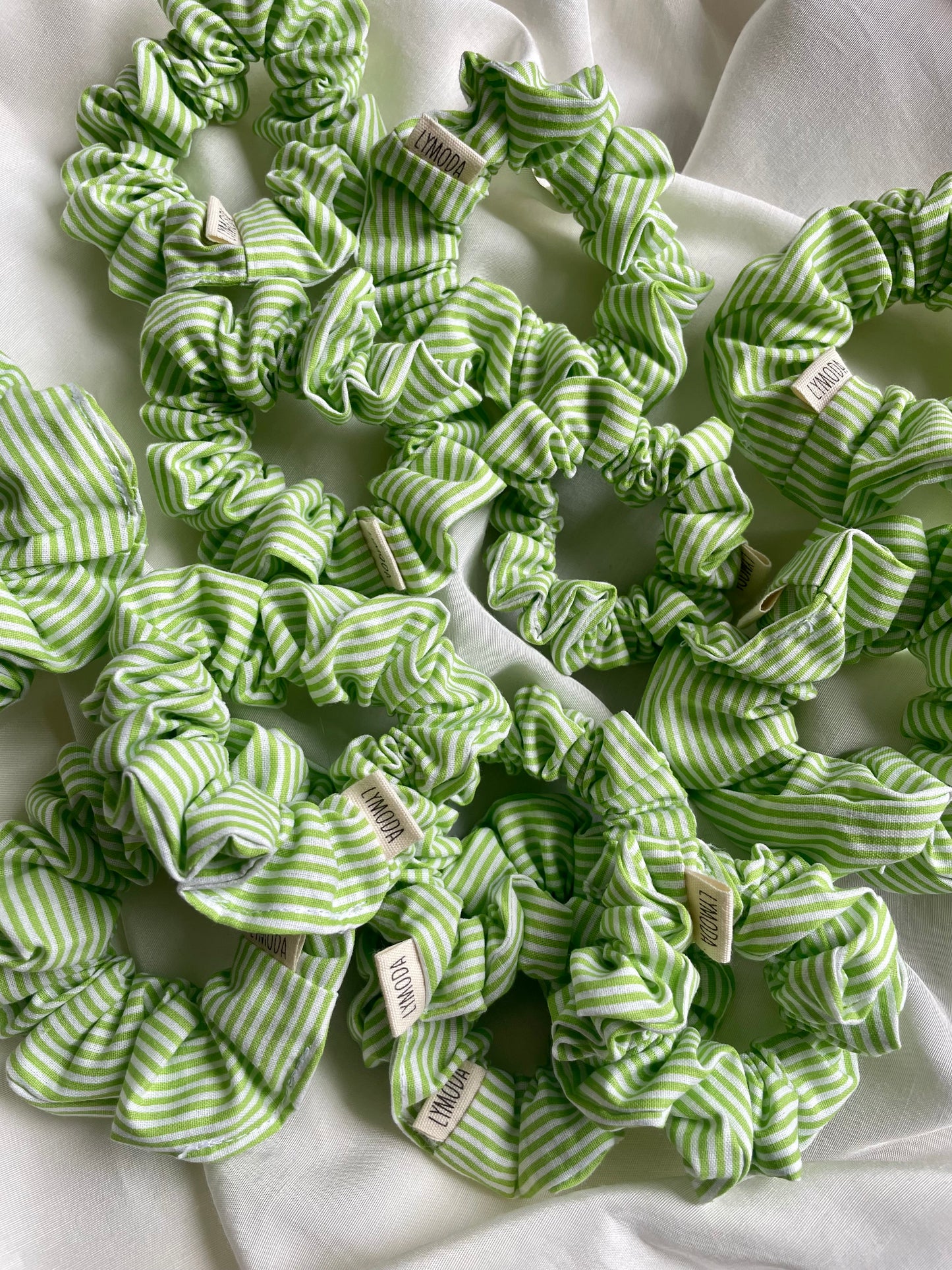 Scrunchie gestreift Pink Grün