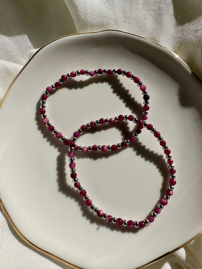 Edelstahl Armband Amethyst Pearl
