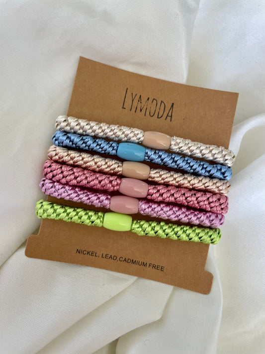 Haargummi Kneeki Set Pastell