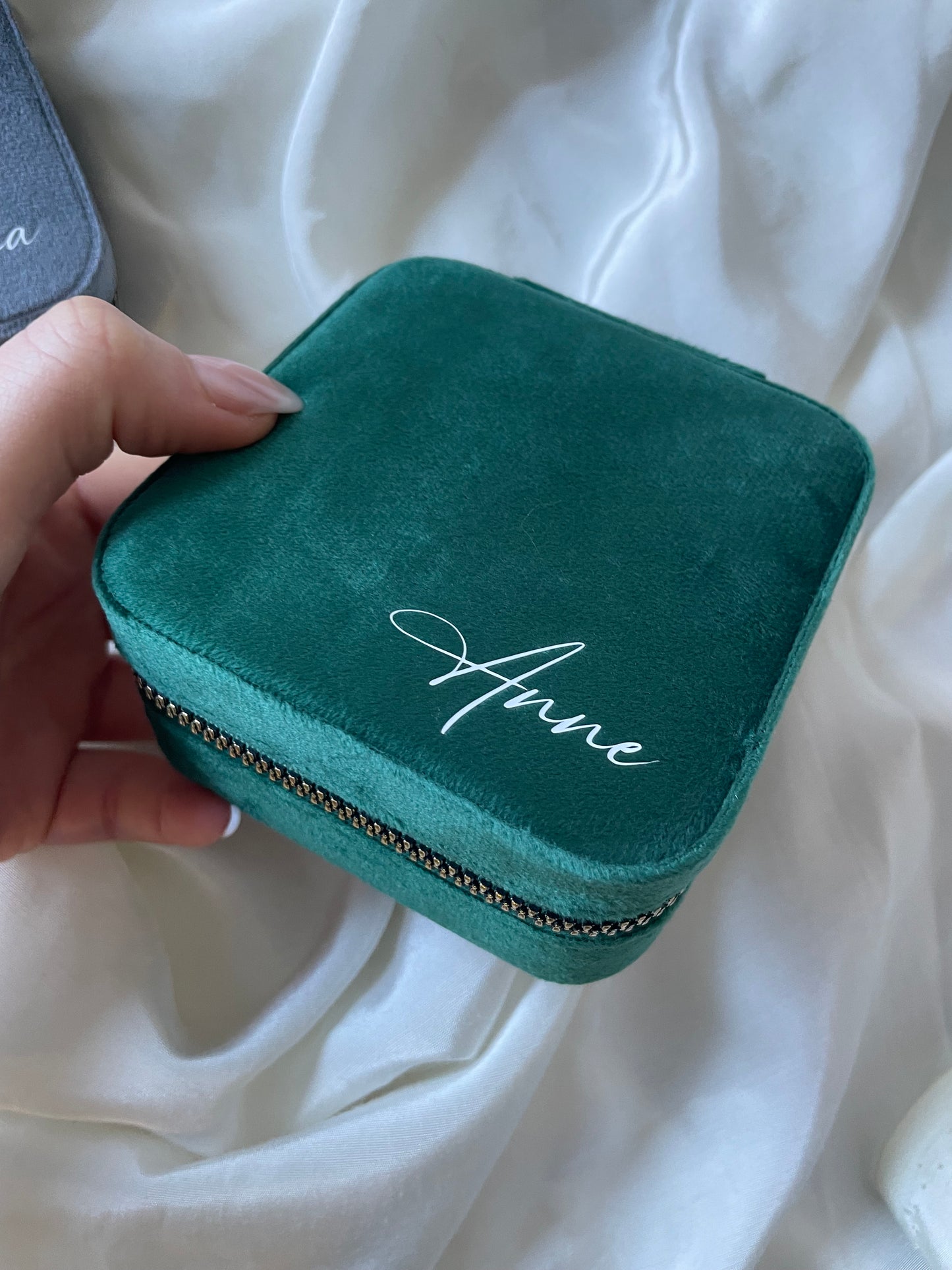Personalisiertes Schmucktasche Schmuckkiste Schmuckdose Schmucketui Samt