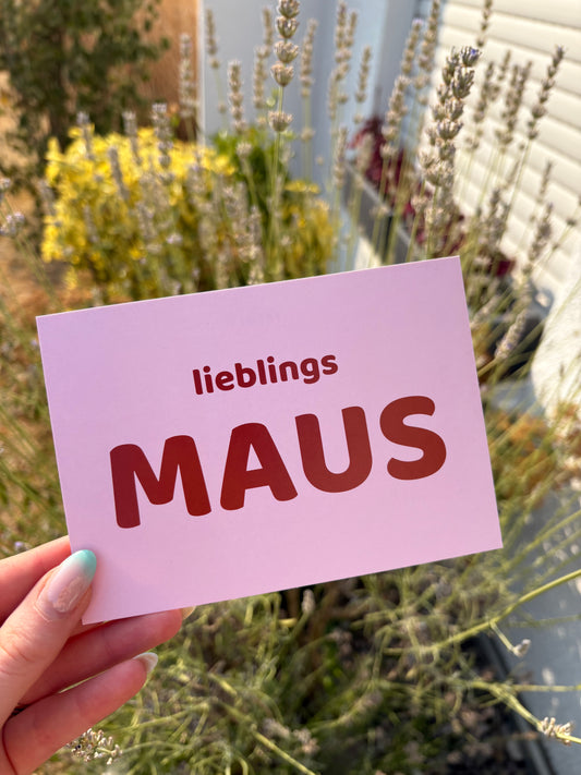 Postkarte "Lieblings Maus"