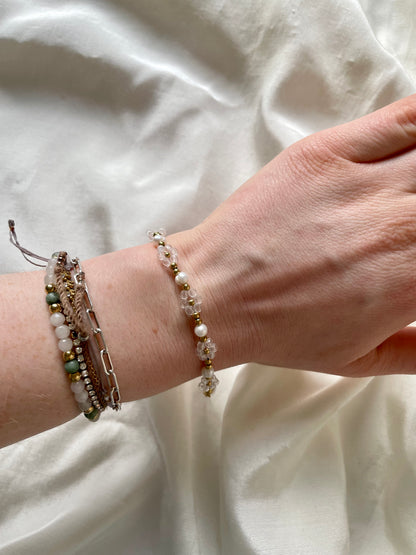 Edelstahl Armband Daisy Süßwasserperle