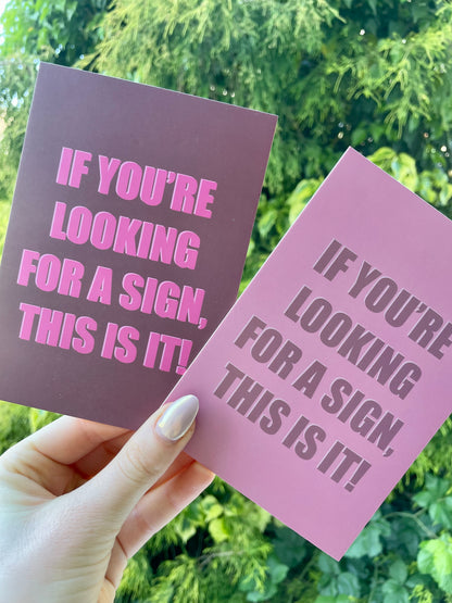 Postkarte "Sign"