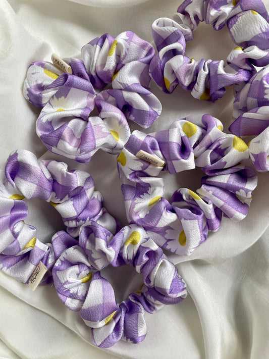 Scrunchie Daisy Gänseblümchen Lila